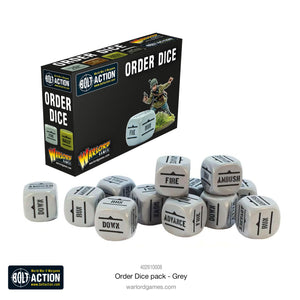 Bolt Action: Orders Dice Pack - Grey (12)