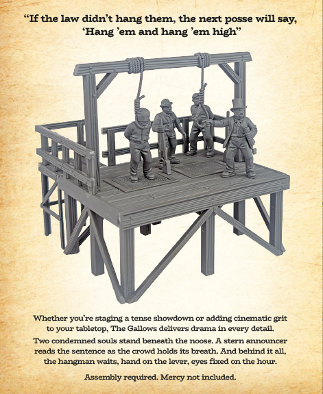 Dead Man's Hand Plastic Gallows