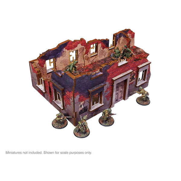 WW2 Ostfront Stalingrad Ruined Building (3) (28mm) PREPAINTED