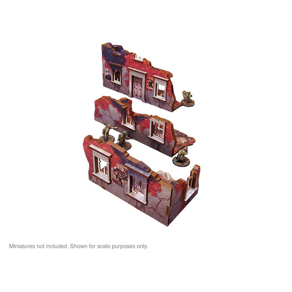 WW2 Ostfront Stalingrad Ruined Building (3) (28mm) PREPAINTED