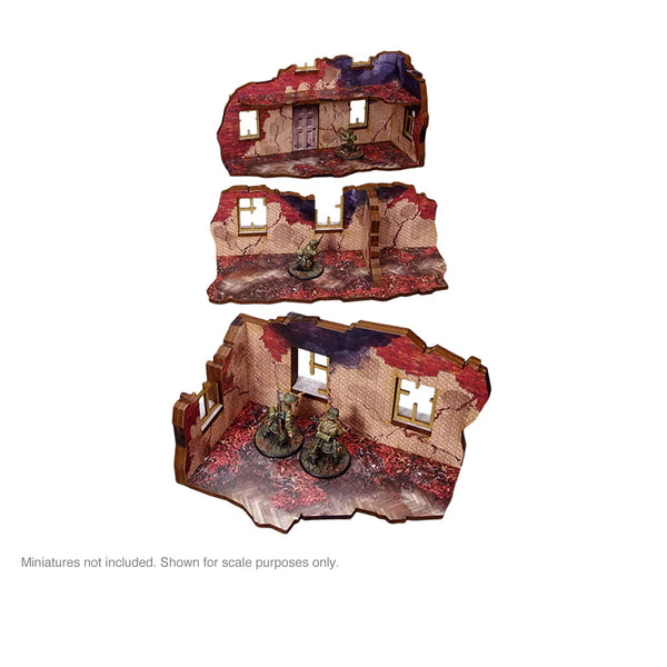 WW2 Ostfront Stalingrad Ruined Building (3) (28mm) PREPAINTED