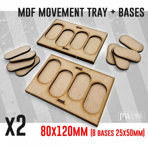 Movement Tray - 80x120mm x2 Units (modello A)