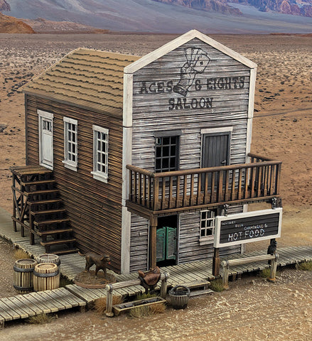 Dead Man's Hand - Aces & Eights Saloon (Two Storey Plastic Building