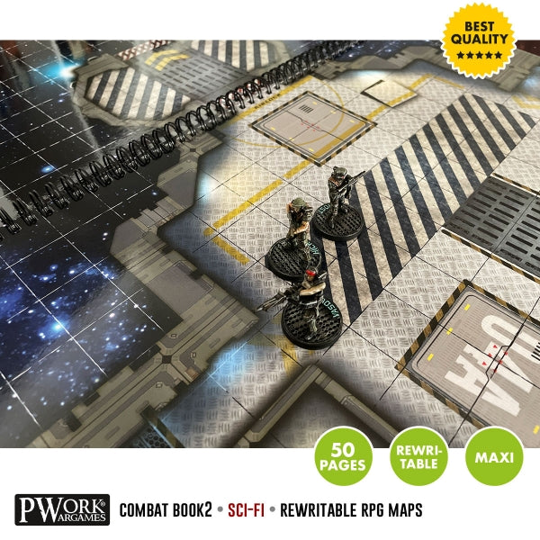 Science Tabletop Map Combat Book 2- Science fiction Rewritable Combat Maps for Tabletop RPG ...