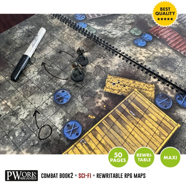 Science Tabletop Map Combat Book 2- Science fiction Rewritable Combat Maps for Tabletop RPG ...