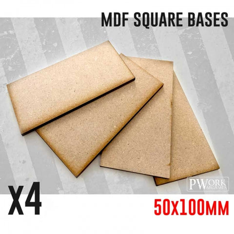 MDF Square Bases - 50x100mm x4 units