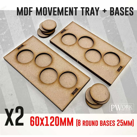 Movement Tray - 60x120mm x2 Units (modello C)