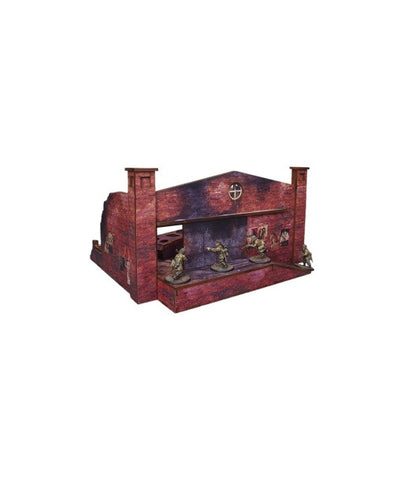 WW2 Ostfront Stalingrad Factory Back (with ramp) (1) (28mm) PREPAINTED