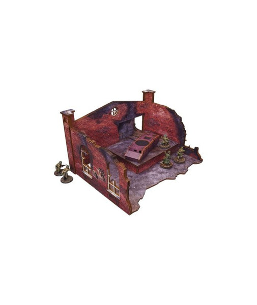 WW2 Ostfront Stalingrad Factory Back (with ramp) (1) (28mm) PREPAINTED