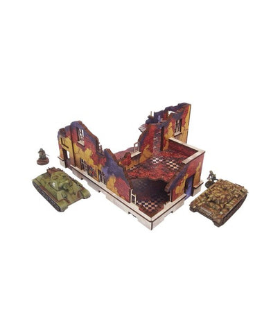 Pre-Painted WW2 Ostfront Stalingrad School Left (with balcony)