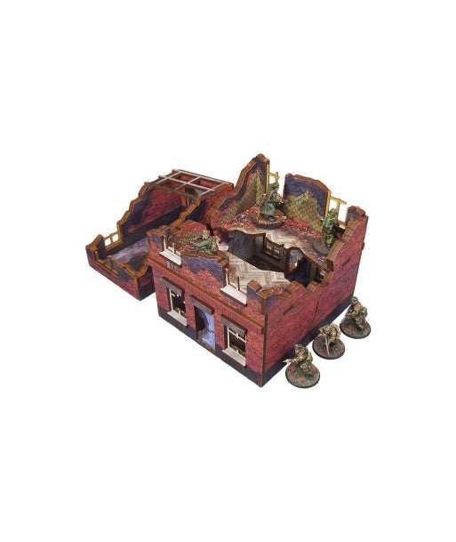 Pre-Painted WW2 Ostfront Stalingrad Small House (with garage)