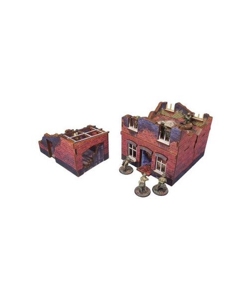 Pre-Painted WW2 Ostfront Stalingrad Small House (with garage)