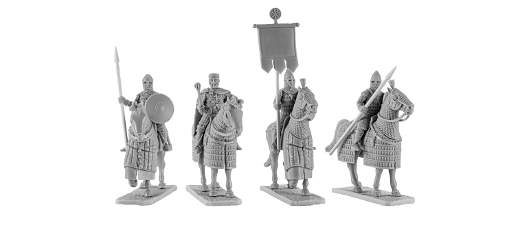 Byzantine Emperor with Generals and Standard Bearer (4)