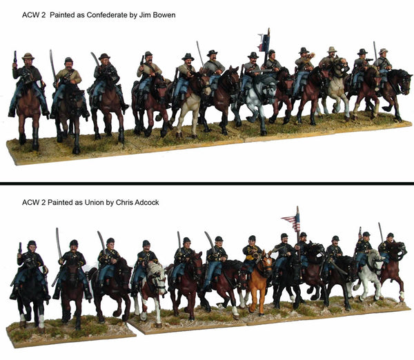 ACW2 Plastic American Civil War Cavalry ( box of 12 figures)
