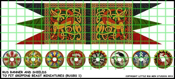 Pagan Rus Banner And Shields SAGAC13