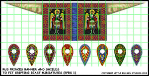 RUS PRINCES BANNER AND SHIELDS