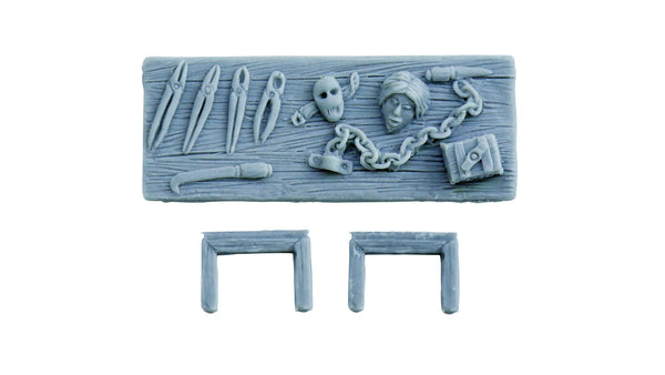 Table with torture tools