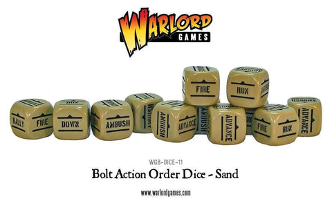 Bolt Action Orders Dice - Sand(12)
