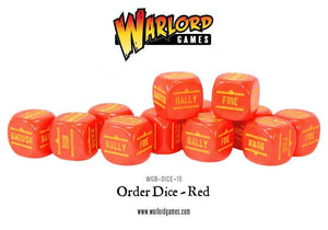 Bolt Action Orders Dice - Red (12)