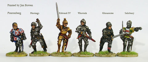 Yorkist command and Warwick on foot