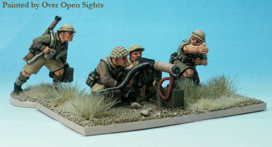 Vickers machine gun and four crew
