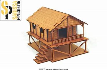 Woven Palm-Style Village House - 28mm