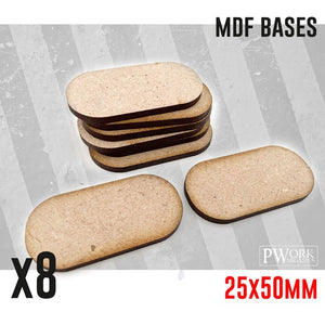 MDF Bases - 25x50mm x8 units