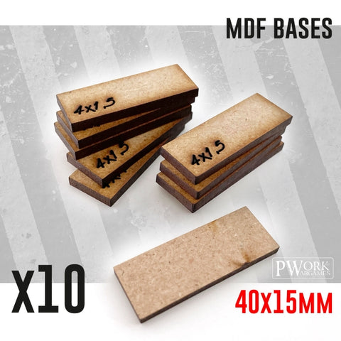 MDF Bases - 40x15mm x10 units