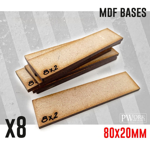 MDF Bases - 80x20mm x8 units