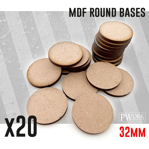 MDF Round Bases - Ø32mm x20 units