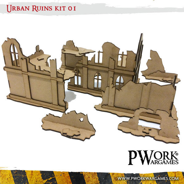 Urban Ruins 01 - MDF Terrain Scenery