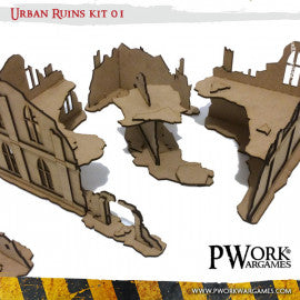 Urban Ruins 01 - MDF Terrain Scenery