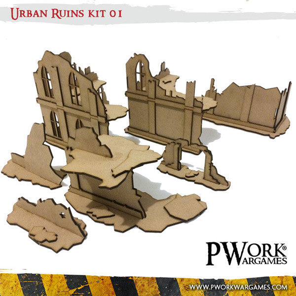 Urban Ruins 01 - MDF Terrain Scenery