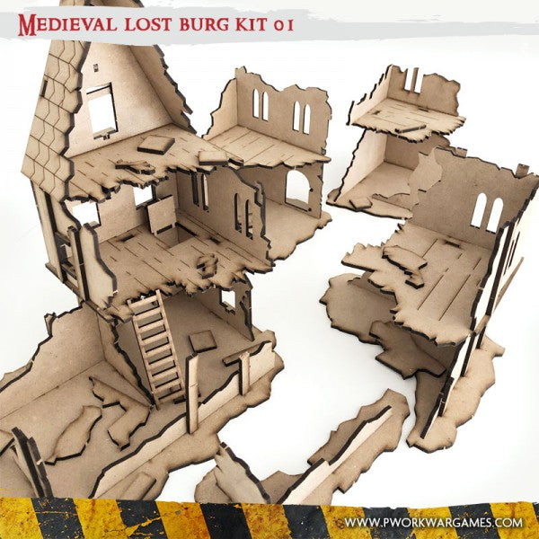 Medieval Lost Burg 01 - MDF Terrain Scenery