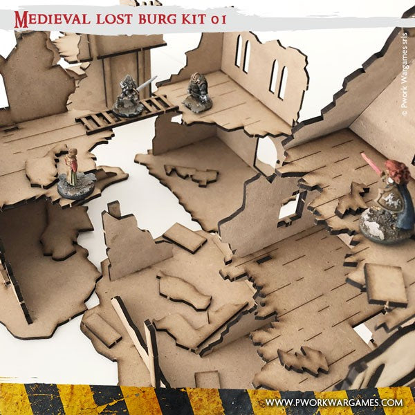 Medieval Lost Burg 01 - MDF Terrain Scenery