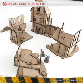 Medieval Lost Burg 01 - MDF Terrain Scenery