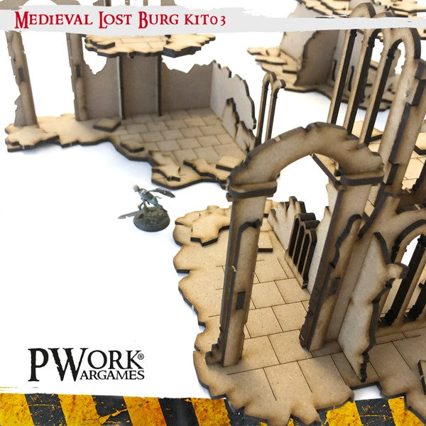 Medieval Lost Burg 03 - MDF Terrain Scenery