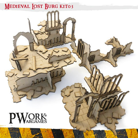 Medieval Lost Burg 03 - MDF Terrain Scenery