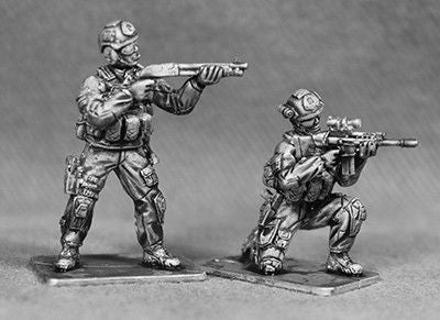 RAN06 - SEPARATE HEADS.  SNIPER CARRYING SR25 RIFLE.  SNIPER CARRYING MK13 RIFLE.  MARKSMAN WITH SCAR. CARRYING M1014 BENELLI SHOT GUN  MARKSMAN WITH SCAR.